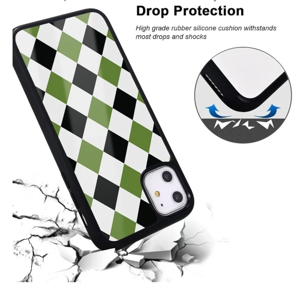 Retro Green Plaid Case | iPhone 12 Pro Max